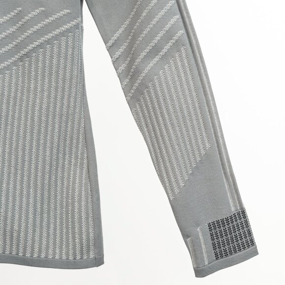 Prada Resort 2018 Runway Grey Embossed Techno Mock-Neck Long-Sleeve - Picture 6 of 14